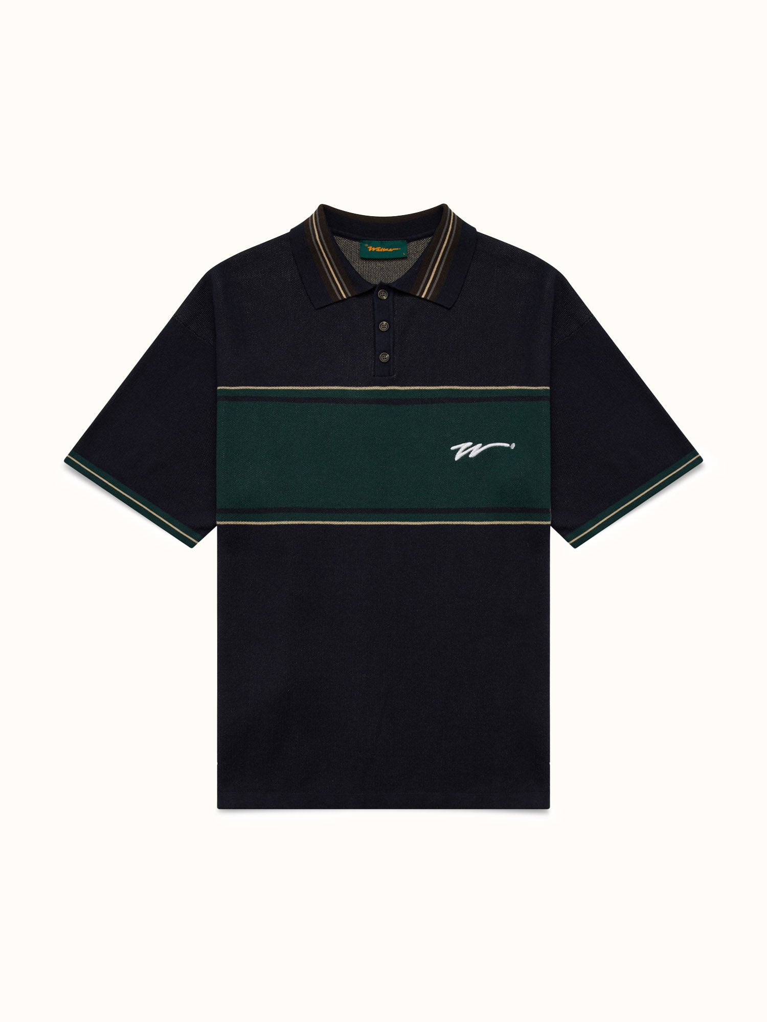 Keepers Knit Polo Black / Pine