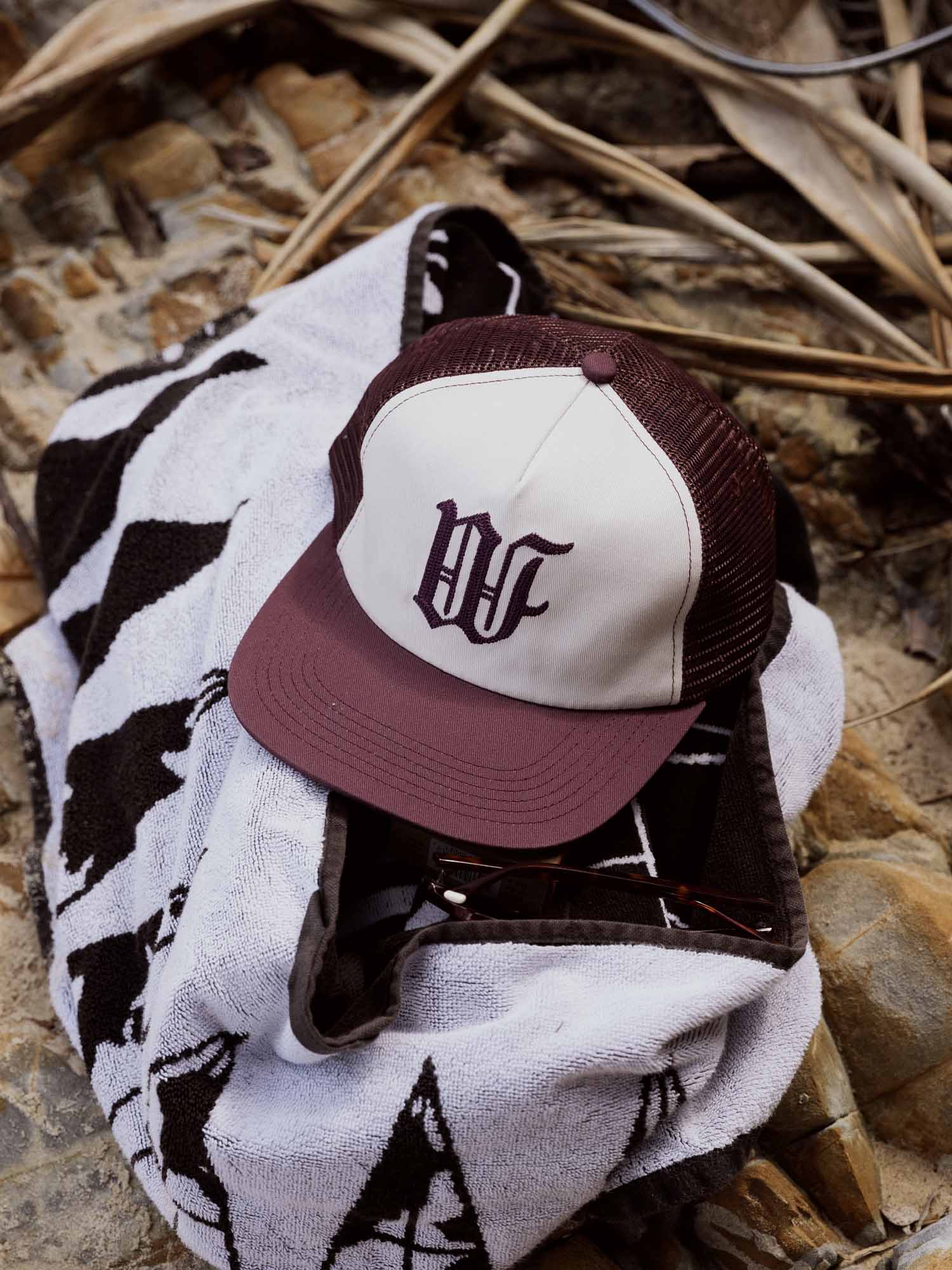 Initial Trucker Cap Merlot