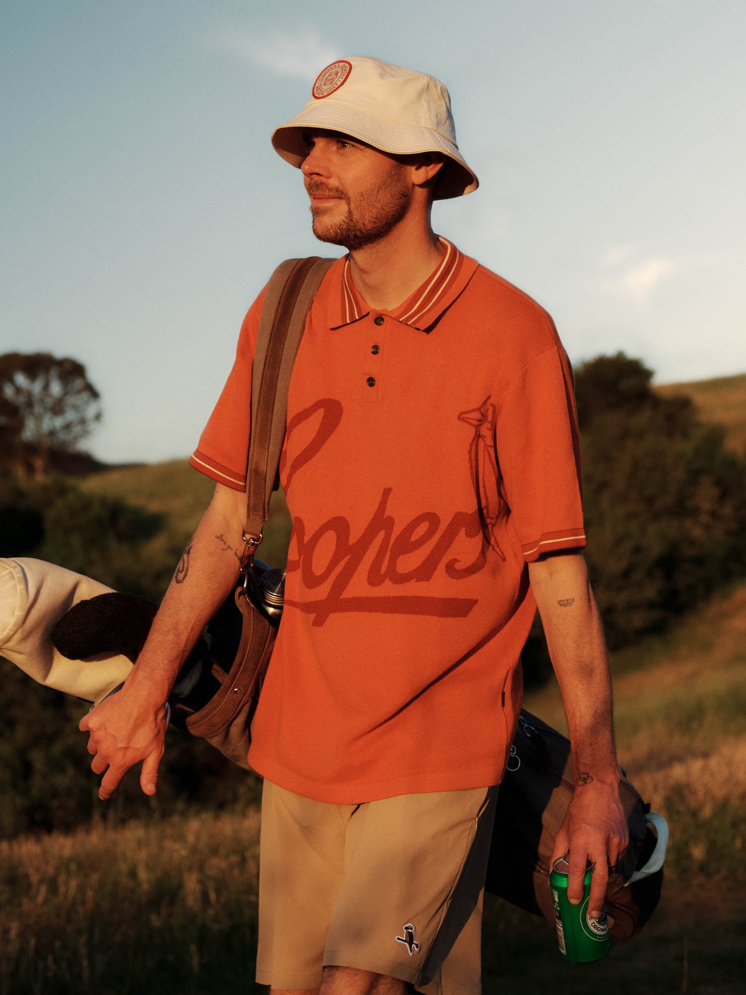 Nullarbor Knit Polo Desert Gold