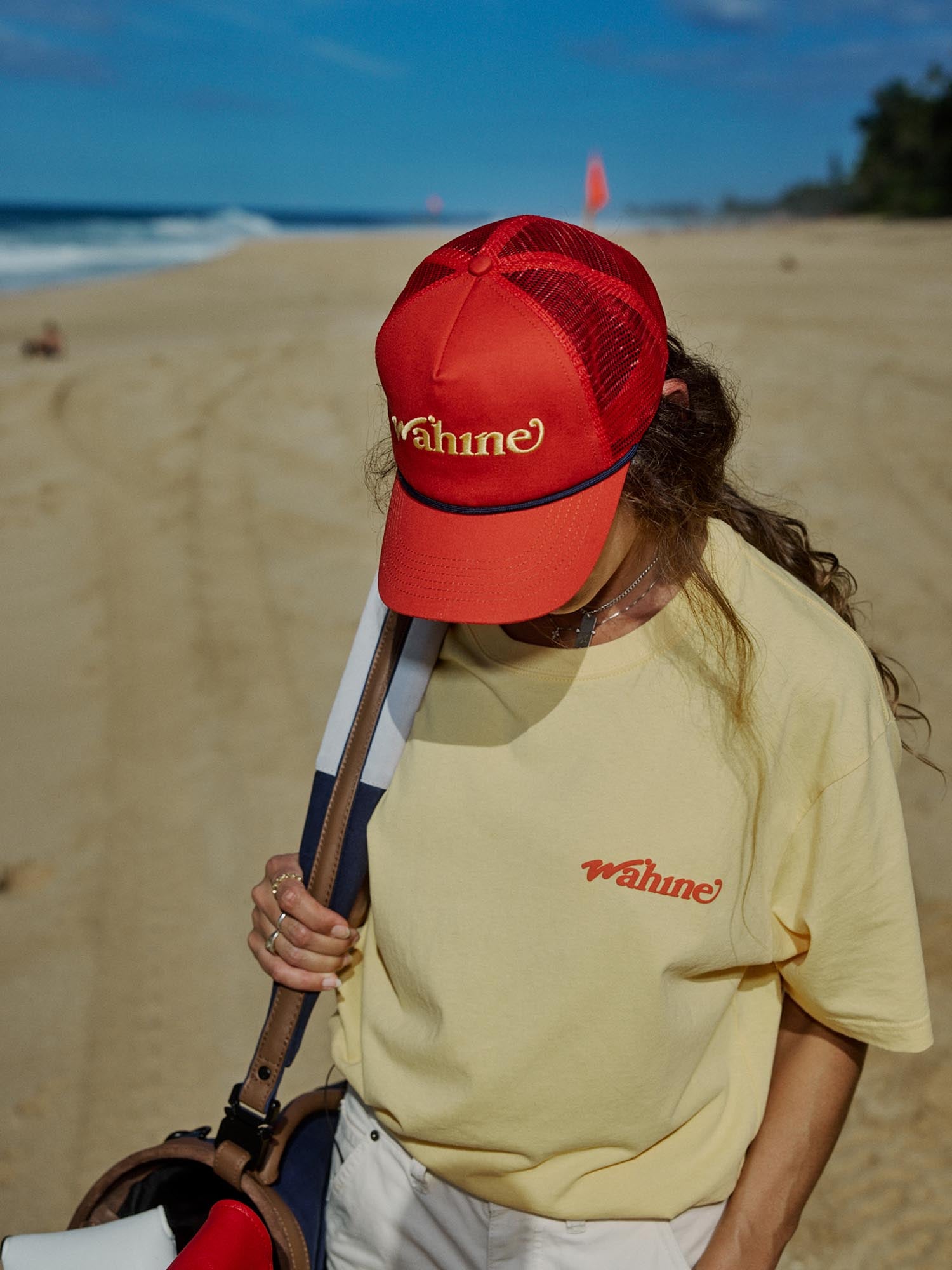 Wahine Trucker Cap Burnt Red